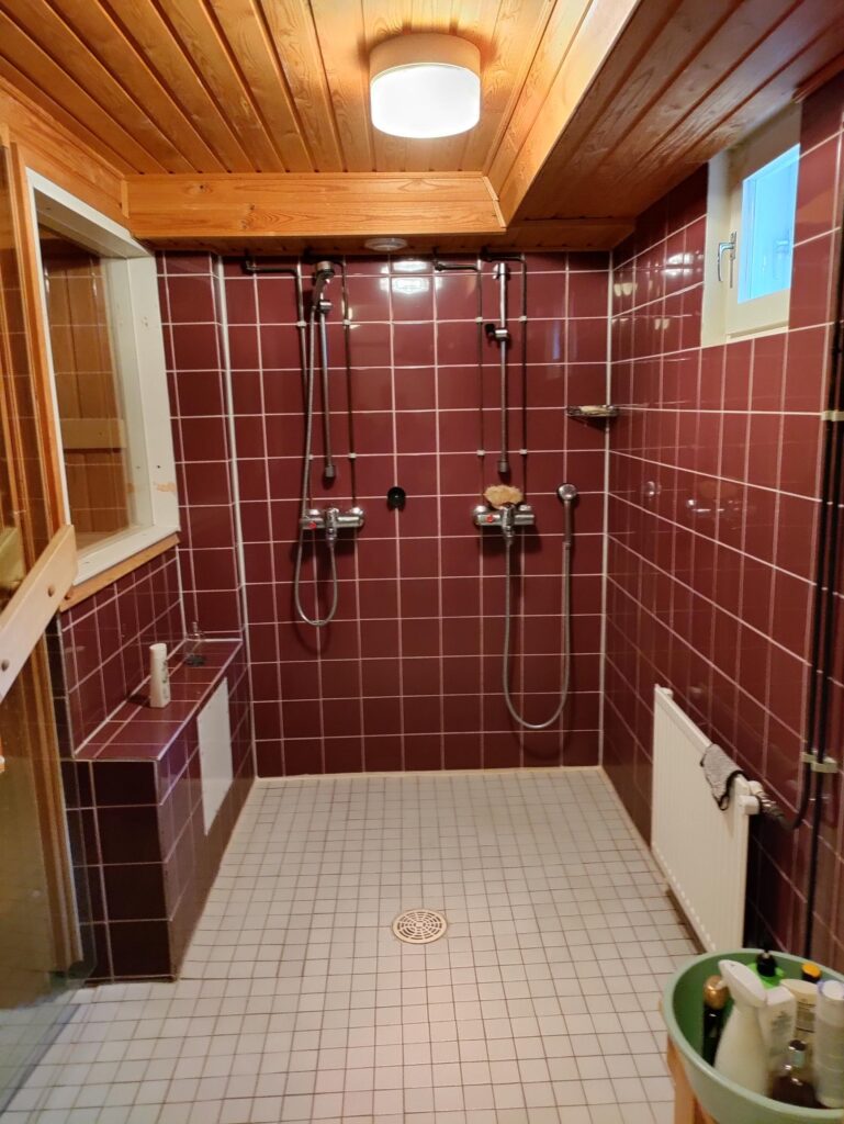 saunaremontti helsingin tapanilassa, ennen remonttia